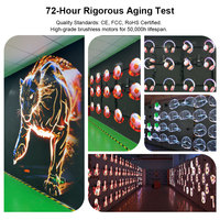 Ventilador Holográfico 3D con Entrada HDMI, Pantalla de Video de 2*3 Paneles, Proyector Holográfico 3D Interactivo con Sincronización HDMI