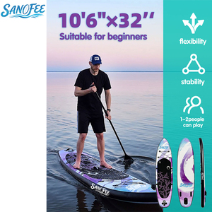Planche de SUP <span class=keywords><strong>gonflable</strong></span> 10'6" <span class=keywords><strong>violet</strong></span> vif corail, design élégant vie marine, en PVC 1.2MM, avec sac étanche - Product Image 3