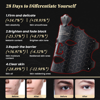 Masque facial LED portable en silicone, thérapie par lumière 7 couleurs, appareil de beauté facial multi-longueurs d'onde