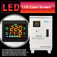 Stabilisateur de tension monophasé 15KVA 220V AC avec transformateur en cuivre, écran LCD, protection contre les surcharges TND-15KVA