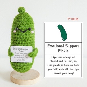 可爱正能量情绪黄瓜泡菜娃娃手工钩针娃娃减压创意礼物阿米古鲁米手工玩具 - Product Image 6