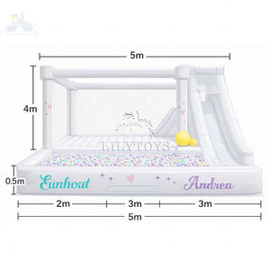 Casa <span class=keywords><strong>de</strong></span> Brinco Inflable <span class=keywords><strong>de</strong></span> 5x4m con Tobogán y Piscina <span class=keywords><strong>de</strong></span> Pelotas, Brincolín <span class=keywords><strong>para</strong></span> <span class=keywords><strong>Fiestas</strong></span> Infantiles, Logotipo Personalizado Disponible - Product Image 3