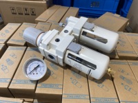 Combinaison filtre-régulateur-lubrificateur d'air comprimé blanc AC4010-04 1/2 - Filtre-régulateur d'air pneumatique