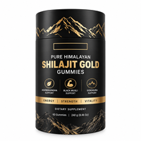 Gummies de Shilajit OEM, gummies de Shilajit pur de l'Himalaya avec plus de 85 oligo-éléments et acide fulvique, complément de Shilajit
