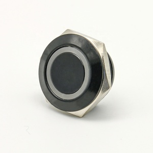 19mm Flat Head Red Yellow Blue LED <strong>Push</strong> <strong>Buttons</strong> Switches 1NO Momentary 3V 6V 12V 24V Pin Terminals Touch Switch - Product Image 1