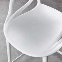 Tabouret de bar populaire en plastique moulé monobloc, chaise haute noire pour restaurant et café