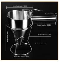 Entonnoir en acier inoxydable pour extrusion de cire de soja, fabrication de bougies, gâteaux et décorations de Noël