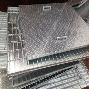 चीन निर्माता गर्म बिक्री गैल्वेनाइज्ड मेटल स्टील ग्रेटिंग ट्रेंच ड्रेन कवर फर्श के लिए स्टेनलेस स्टील कंपाउंड बार ग्रेट
