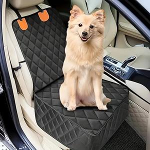 Cojín de coche Oxford sólido ecológico antideslizante para mascotas para perros y gatos-asiento trasero antisuciedad y uso de maletero correas ajustables para todas las estaciones - Product Image 4