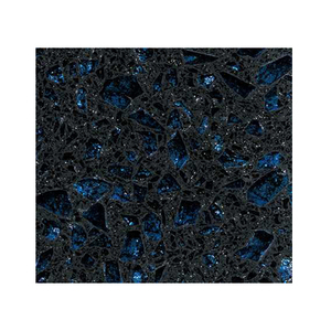 Đánh bóng 18 mét dày tinh thể màu xanh nhân tạo thạch anh đá tấm hiện đại Thiết kế nhà bếp đá Vanity Tops cho tường ứng dụng - Product Image 1