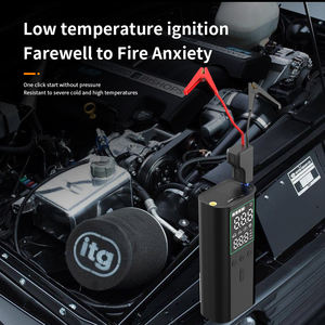 Portable 6-en-1 ABS batterie de voiture Booster batterie externe compresseur d'air gonfleur de pneu démarreur de saut moniteur de pression des pneus LED - Product Image 6