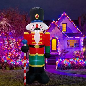 Énorme soldat gonflable décor géant gonflable casse-noisette jouet soldat avec décor de fête d'explosion de Noël - Product Image 4