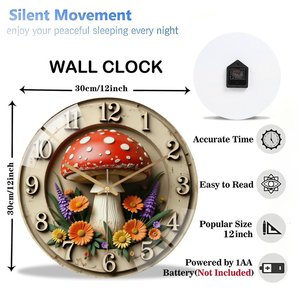 Horloge murale en <span class=keywords><strong>verre</strong></span> de 30 cm de diamètre, adaptée à toutes les occasions et à tous les destinataires - Product Image 2