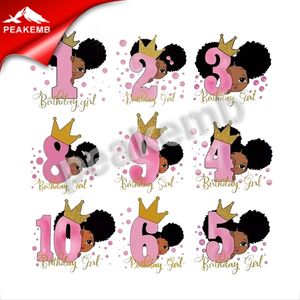 T-shirts d'anniversaire pour filles à la mélanine, T-shirt rose princesse, transfert pour peau brune, T-shirt à presser à chaud pour filles, Black Girl Magic <span class=keywords><strong>Sista</strong></span> Transfer - Product Image 1
