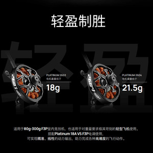 ฮอบบี้วิง แพลตตินัม 2603 1480KV 1900KV มอเตอร์ไร้แปรงสำหรับโมเดลเครื่องบินแข่ง F3P - Product Image 3