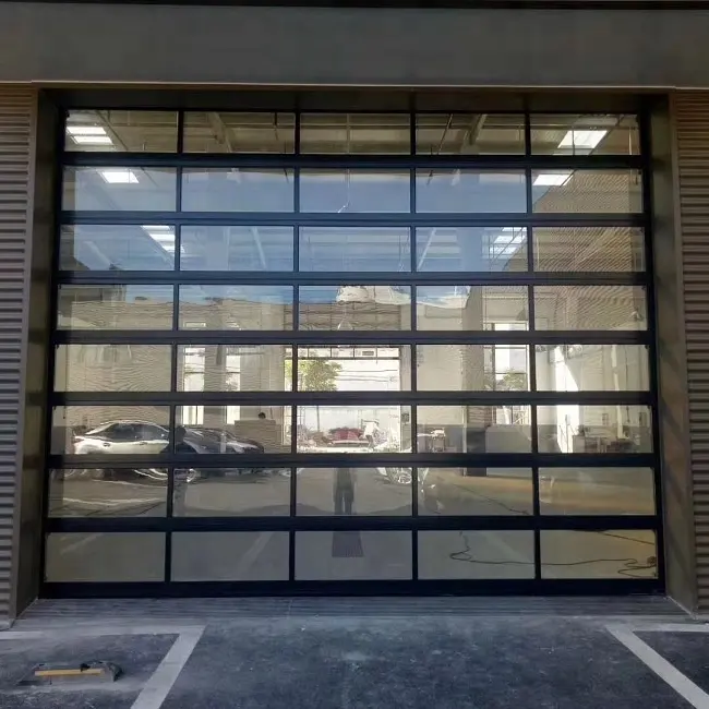 12x9 Window Puerta Enrollable Garaje Flood Barrier Pull Up Garage Door Glass Entry Doors for Stores 12x10 glass garage door