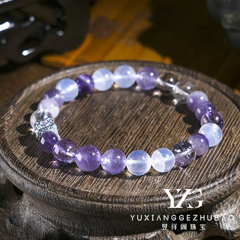 YXG Pulseira de cristal natural redonda com design exclusivo de alta qualidade joias da moda para casamentos e presentes