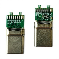 Conector USB Tipo C Macho de 24 Pines OEM, USB4 40Gbps, Thunderbolt 5 80Gbps, PD 100W 240W, Tipo Soldadura, Enchufe USB-C para Cable
