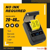 Detonger 20-50mm Tragbarer Etikettendrucker Preisschild Kleidung Schmuck Lebensmittel Barcode-Etikettendrucker