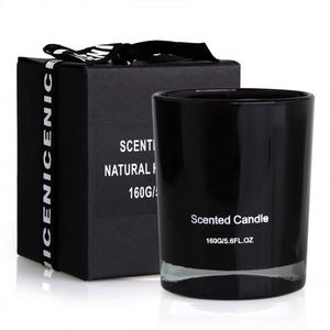 Bougie parfumée personnalisée de haute qualité en gros, bougie en cire de soja noire et blanche, porte-bougie décoratif pour mariage, bougie d'aromathérapie - Product Image 1