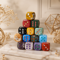 Vente en gros de dés de jeu D6 en cristal naturel sculpté sur mesure, 20 mm - Dés pour DND, jeux de table et événements