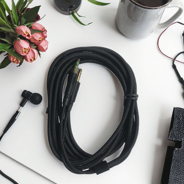 Free Shipping 3.5mm Universal 2 in 1 Gaming Headset Audio- Extend Cable for Hyper X Cloud II/Alpha-/Cloud Flight/Core Headphone