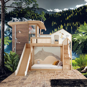 <span class=keywords><strong>Lit</strong></span> surélevé en bois massif <span class=keywords><strong>pour</strong></span> enfants Lits superposés hauts et bas avec glissières personnalisables <span class=keywords><strong>pour</strong></span> la chambre à coucher - Product Image 3