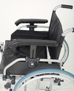 Silla de ruedas manual plegable portátil de aluminio estándar para discapacitados, silla con inodoro de precio barato estándar, para discapacitados - Product Image 2
