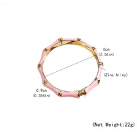 Modearmband van bamboe met knoopdesign, verguld, bamboe armbanden van gekleurd geglazuurd metaal, Valentijnsdag cadeau