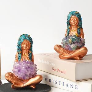 Ornements en améthyste, déesse de <span class=keywords><strong>la</strong></span> Terre, cadeaux décoratifs pour mariage, anniversaire, vente en gros - Product Image 3