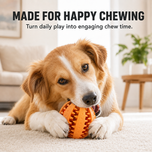 Jouet à mâcher pour chiot, luxe, dessin animé, balle dentaire en caoutchouc multi-textures, nettoyage des <span class=keywords><strong>dents</strong></span>, distributeur interactif de friandises pour chien - Product Image 1