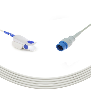 Compatible con Biolight BLT <span class=keywords><strong>Anyview</strong></span> Q3 A3 Clip de dedo para adultos Conector redondo directo de 10 pines Sensor SpO2 - Product Image 1
