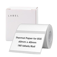 Rollo de Papel Adhesivo para Códigos de Barras Personalizado, Laminado, Termosensible, para Uso en Supermercados, 58x40mm, Rollo Jumbo