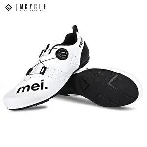 Mcycle Custom Breathable Racing Cycle Shoes Men /Women Road Bicycle No Lock Shoes Wear-resistant Hard Rubber Sole MTB Bike Shoes