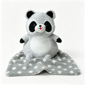 Mochila de Peluche de Mapache Gris Personalizada, Lindo Juguete de Peluche con Relleno de Algodón PP, Unisex - Product Image 4