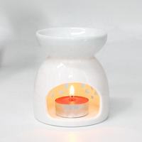 Diffuseur de cire parfumée en céramique en gros, brûleur d'huiles essentielles, chauffe-bougie parfumée avec support pour bougie chauffe-plat pour la décoration intérieure