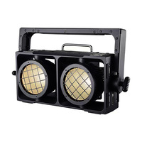 Projecteur LED IP65 pour public, RGBWA, blanc chaud, 5-en-1, deux pods focalisables, étanche, en alliage d'aluminium, à intensité variable