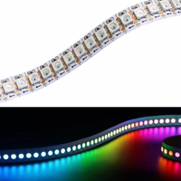 Lampu Strip LED RGB RGBW Addressable SMD5050 Kualitas Tinggi SK6812 WS2812B 30led 60led 144led Pcb Hitam Strip Fleksibel