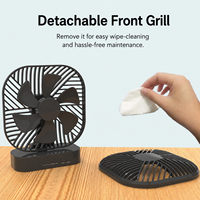USB Tragbarer Mini-Handy-Ventilator EU-Stecker ABS-Material 3 Geschwindigkeiten 360 Grad Verstellbar Leise für Zimmer- und Campingnutzung