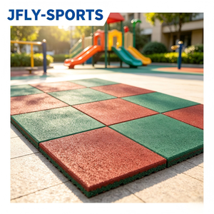 Dalles de sol en caoutchouc EPDM pour aire de jeux, connexion par emboîtement, protection de sécurité, tapis extérieur pour aires de jeux publiques et communautaires pour enfants - Product Image 1