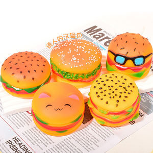 Jouet à mâcher pour chiots en forme de hamburger en vinyle, jouet pour animaux de compagnie, promotion en magasin d'animaux, cadeau, résistant aux morsures, sonore, jouet pour molaires - Product Image 5