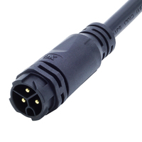 Connecteur étanche IP67 à verrouillage rapide M12, 2+3/2+4 cœurs, UL94V-0, système d'énergie solaire, approuvé CE ETL, connexions de fils en nylon PCB/FPC