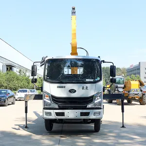 4Ton 3.2Ton Mini Small Truck Mounted Telescopic Boom Hydraulic Model Mini Truck Mounted Crane