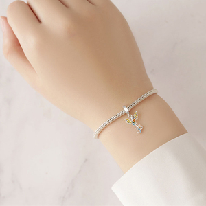 Charm Pendente <span class=keywords><strong>Fenice</strong></span> in <span class=keywords><strong>Argento</strong></span> Sterling 925 con Smalto Colorato, Perla Firebird per Bracciale a Catena Serpente Fai da Te, Gioielli da Donna - Product Image 2
