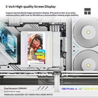 Refroidisseur de processeur Thermalright Peerless Assassin 120 VISION MAX ARGB BLANC avec écran de 50 pouces et système de caloducs à double tour