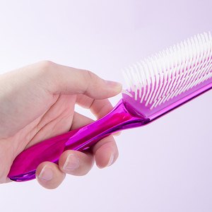 Tyling-<span class=keywords><strong>cepillo</strong></span> desenredante de 9 Rows para cabello <span class=keywords><strong>rizado</strong></span>, herramienta de plástico galvanizado, personalizado - Product Image 6
