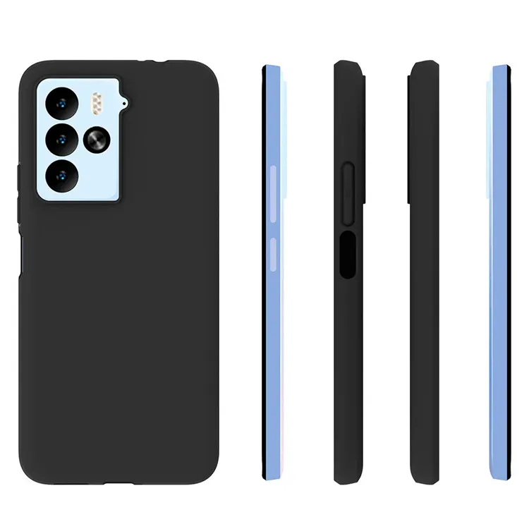 Đen TPU trường hợp đối với HTC U23 Pro Matte chống sốc mềm gel điện thoại di động vỏ