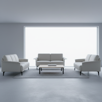 Ensemble de canapés de bureau modernes pour PDG, en cuir PU, design durable, pour bureau à domicile et salon