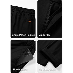 FOXA <b>Mens</b> Casual Joggers Pants Straight Fit Polyester Cotton Breathable With Side Pockets <b>For</b> Everyday Wear - Product Image 5