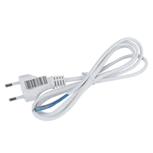 Câble d'alimentation 2 x 0,75 mm, longueur 1,5 m, couleur blanche - idéal pour connecter des appareils électroniques et fournir - Product Image 1